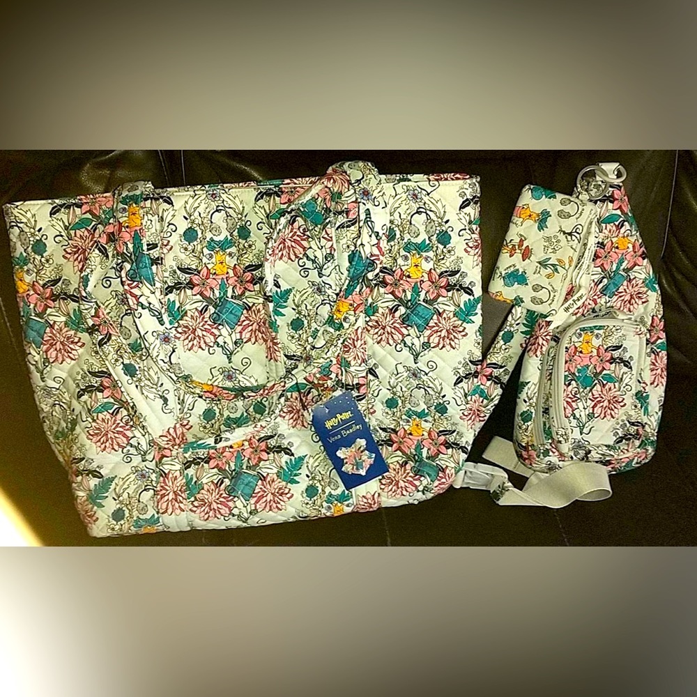Vera Bradley Harry Potter tote bag sling pack and wallet set
